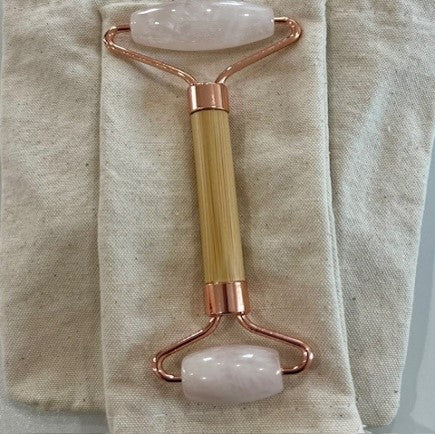 Bamboo Rose Quartz Facial Massage Roller - BAMBOO SWITCH