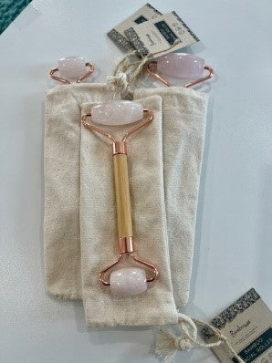 Bamboo Rose Quartz Facial Massage Roller - BAMBOO SWITCH