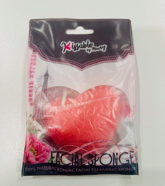 Heart shaped Konjac Sponge - Pink