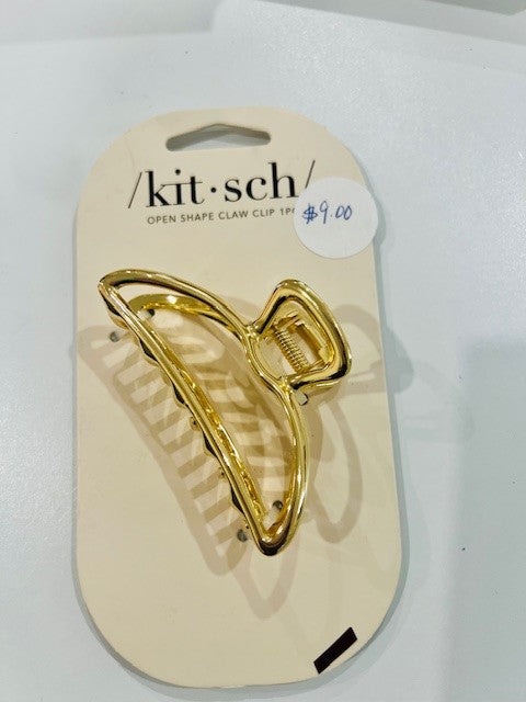 KITSCH Claw Clip - Gold - Open Shape