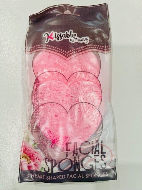 Kissable 3 Pack Heart Shaped Premium Sponges