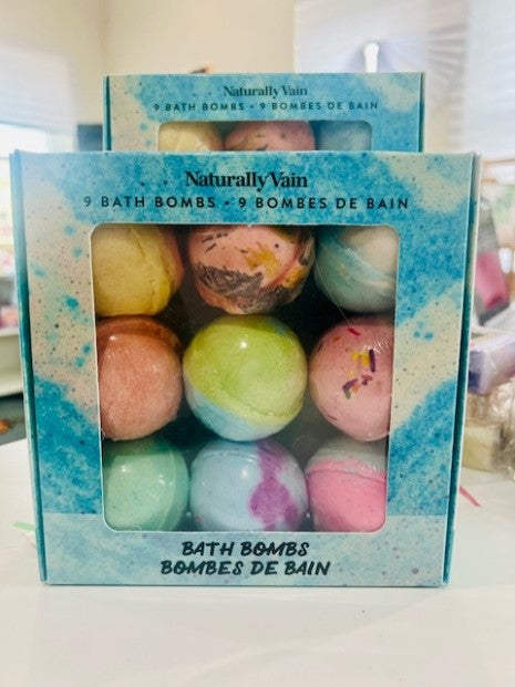 Naturally Vain - Bath Bomb Set - 9 Pack