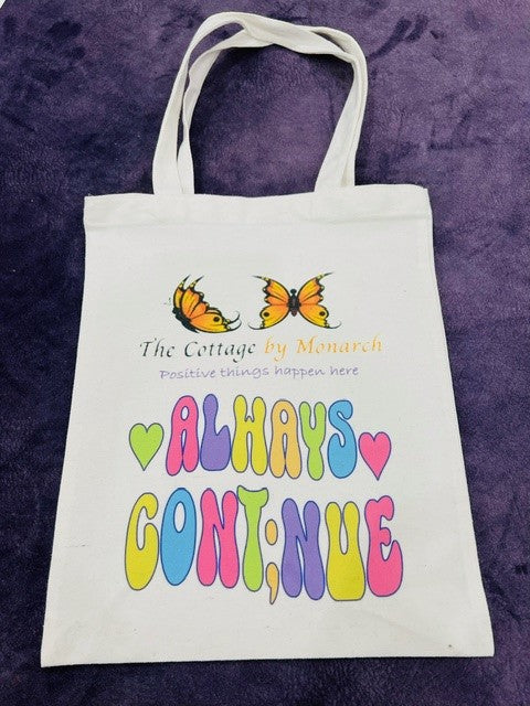 Monarch Totes for Suicide Awareness - ALWAYS CONTINUE