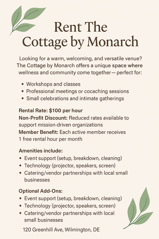 The Cottage by Monarch Space Rental